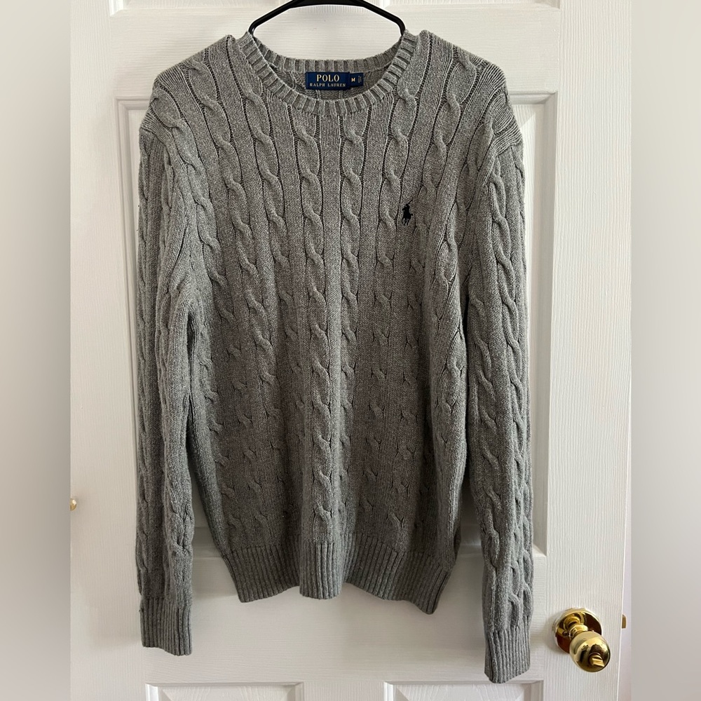 Polo by Ralph Lauren Gray Cable Knit Sweater